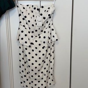 Brand NEW w/ TAG strapless polkadot cocktail Dress
